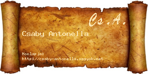 Csaby Antonella névjegykártya